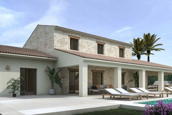 VILLA DE OBRA NUEVA EN MORAIRA CON VISTAS AL MAR