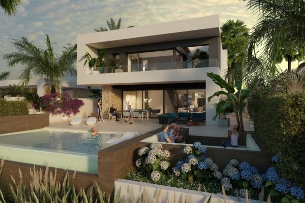 NEW BUILD LUXURY FIRST LINE VILLA IN ALGORFA GOLF COURSE