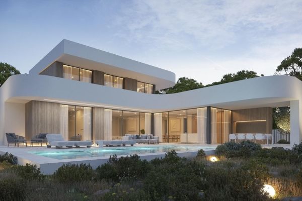 Lujosa casa moderna en el corazón de Moraira-Teulada: un refugio mediterráneo contemporáneo