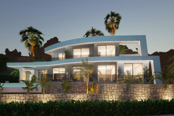 VILLA DE OBRA NUEVA CON VISTAS AL MAR EN BENISSA