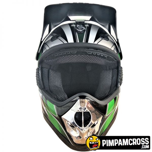 Casco motocross Racing verde