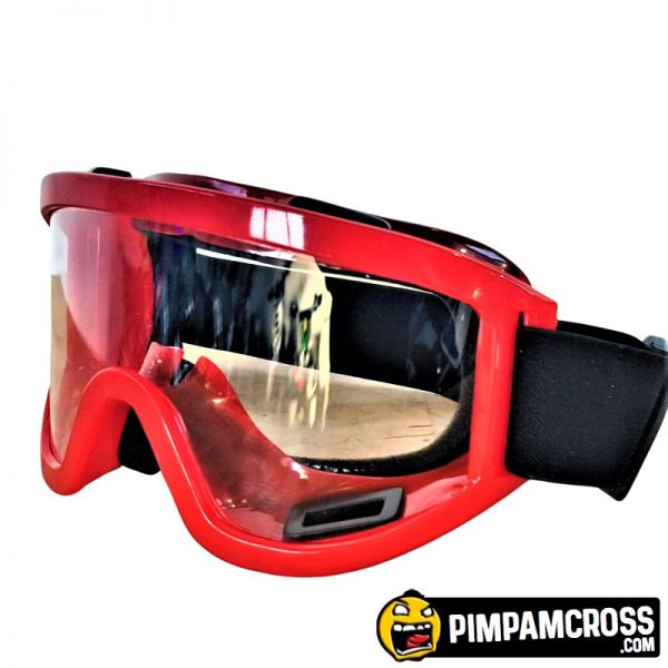 Gafas motocross QR blancas y rojas