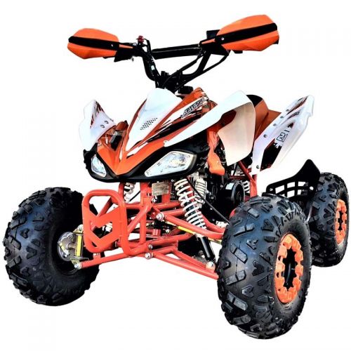 MONTIERT FAHRBEREIT 125cc Panthera Quad ATV mit Schneeschieber Schneeschild Räumschild 100cm Orange 